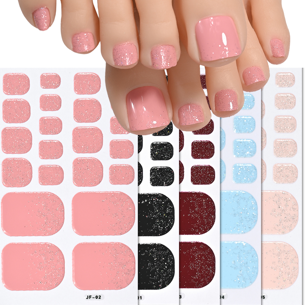 22tips Glitter Toe Nail Sticke – обзор и цена Full Cover Adhesive