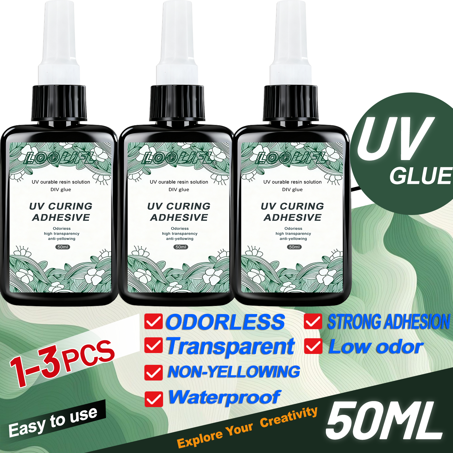 LOOLIFL New Strong 50ml UV Glu – обзор и цена Liquid Uv Glue Kit