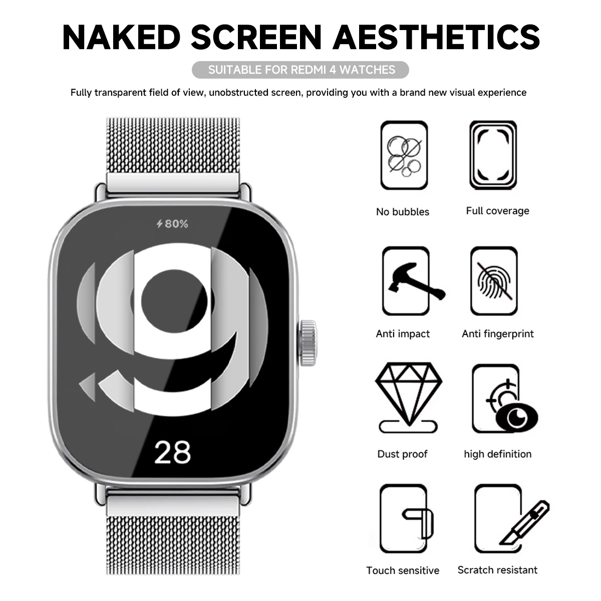 Tempered Glass for Xiaomi Redm – обзор и цена Smartwatch Screen Film